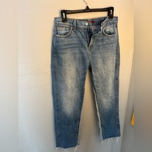 7 for all mankind two tone light washed jeans